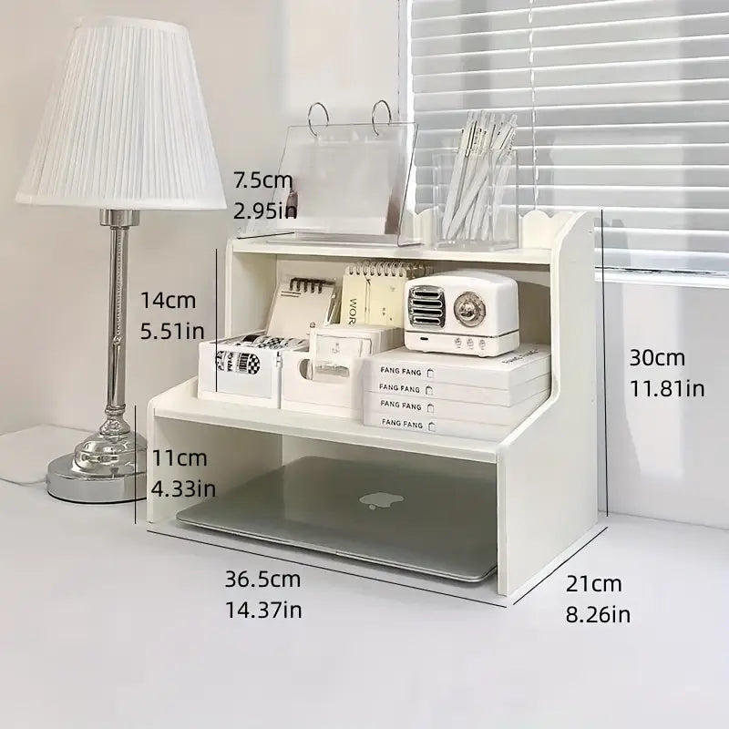 Double-Tier Desktop Organizer Shelf - DIY