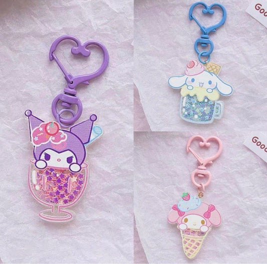 Sanrio Characters Heart Keychain