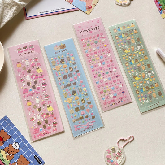 Korean Pastel Kawaii Shiny Stickers
