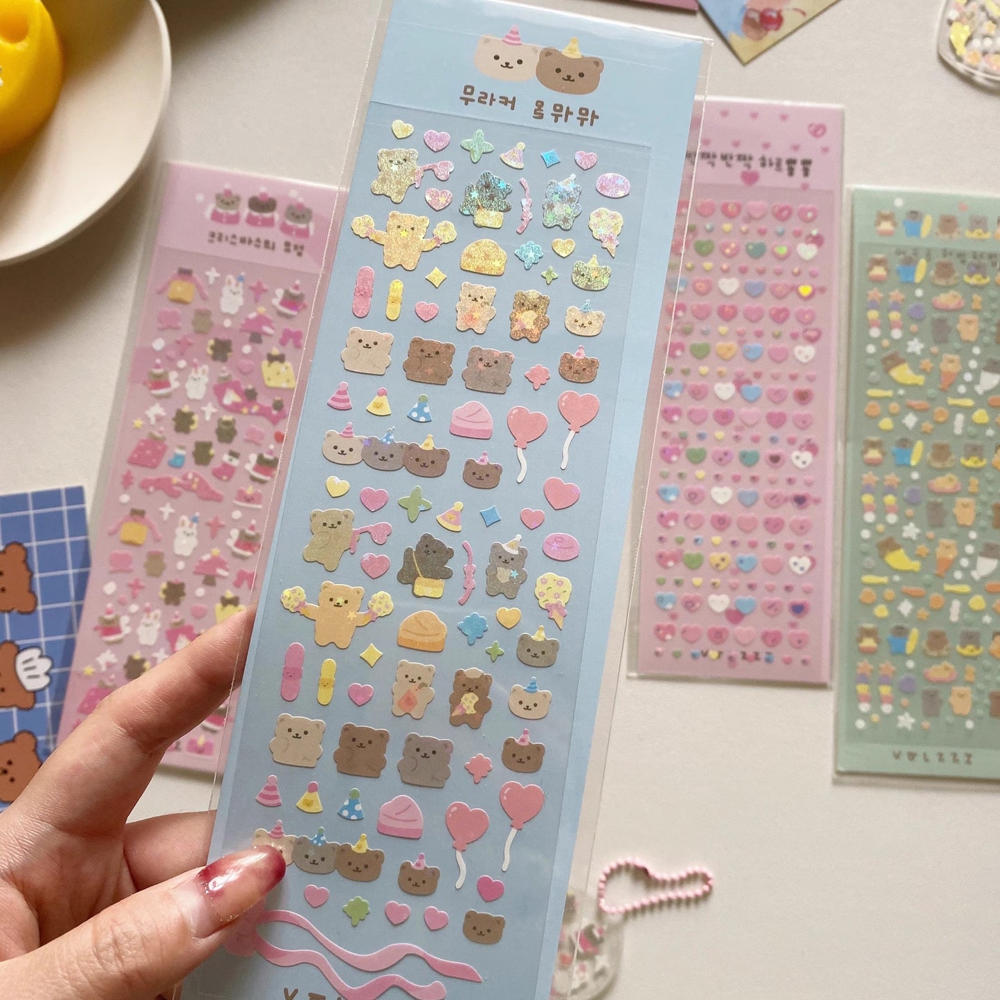 Korean Pastel Kawaii Shiny Stickers