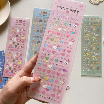Korean Pastel Kawaii Shiny Stickers