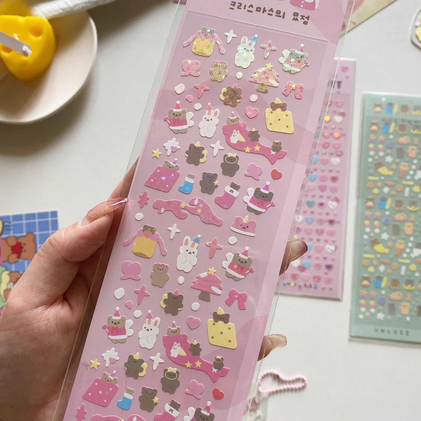 Korean Pastel Kawaii Shiny Stickers