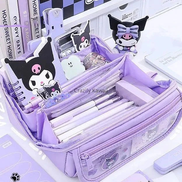 Kawaii/Sanrio Wide Open Zipper Pencil Pouch