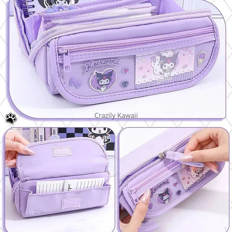 Kawaii/Sanrio Wide Open Zipper Pencil Pouch