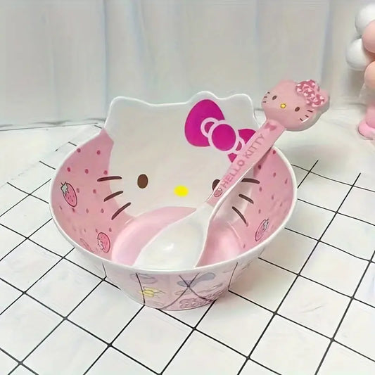 Kitty Melamine Snack Bowl