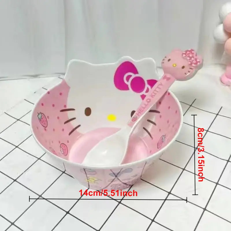 Kitty Melamine Snack Bowl