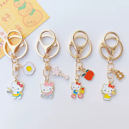 Hello Kitty Metal Alloy Pendent Keychain