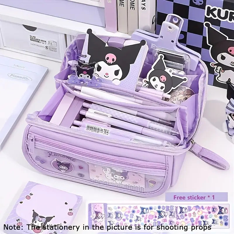 Kawaii/Sanrio Wide Open Zipper Pencil Pouch
