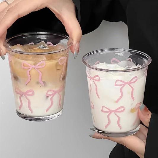 Latte Pink Coquette Tumbler with Pink Straw