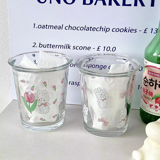 Kawaii Bunny Glass Cup