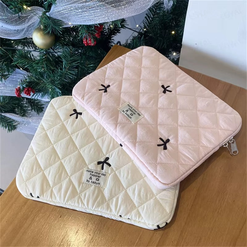 Coquette Bow Tie Puffy Laptop/Tab Case