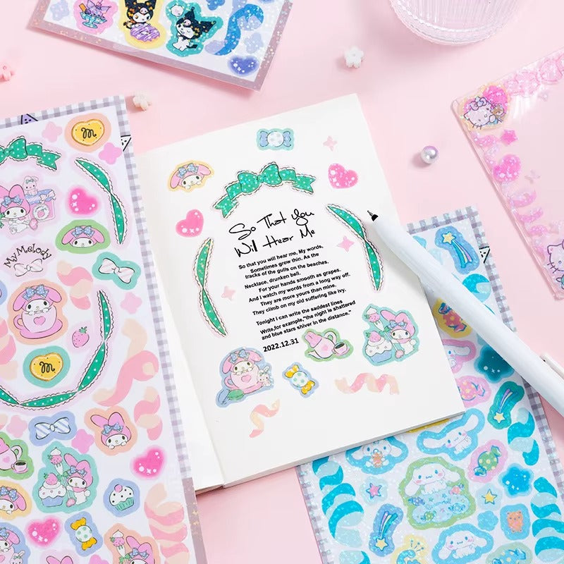 Sanrio Glittery Deco Stickers