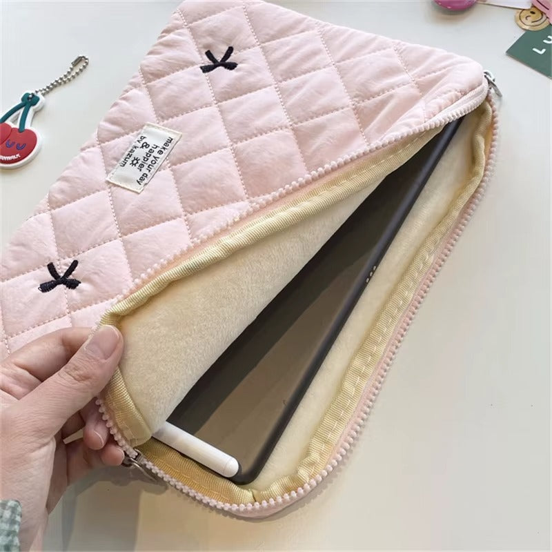 Coquette Bow Tie Puffy Laptop/Tab Case