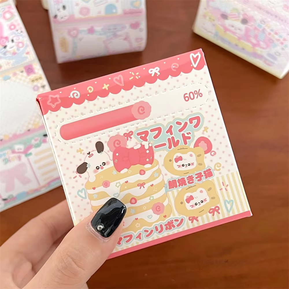 Pastel Memo/Sticky Note Paper Roll Box