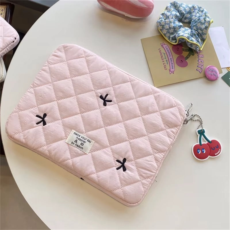Coquette Bow Tie Puffy Laptop/Tab Case