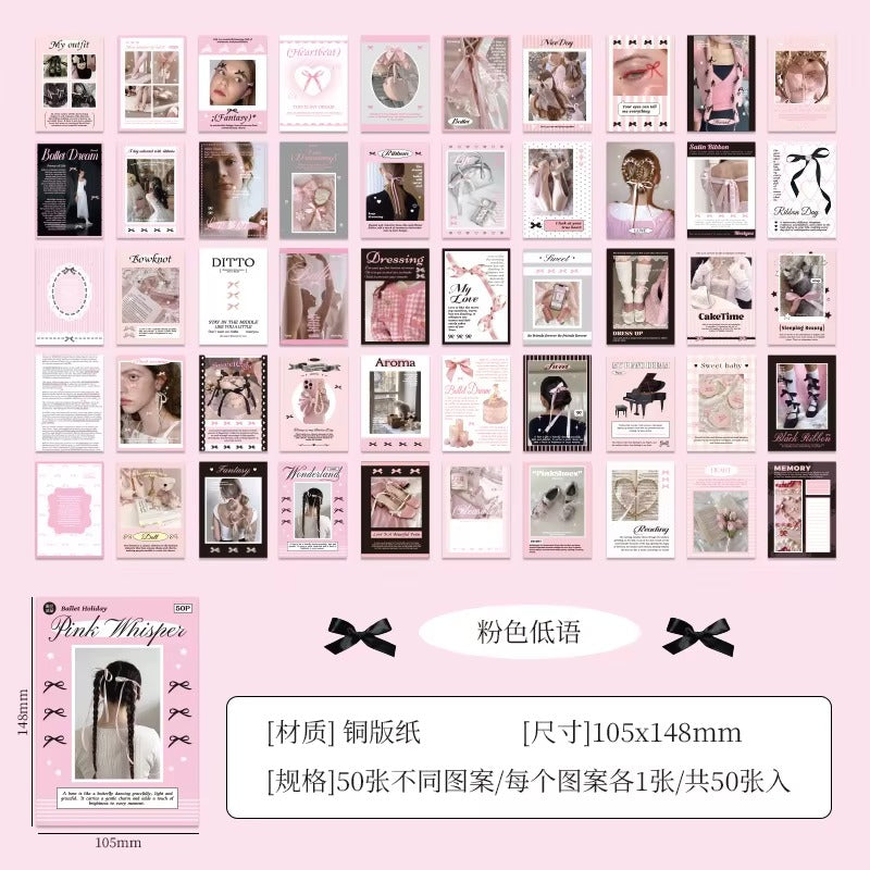Korean Ballet Holiday Scrapbooking Sheets - 50 pcs