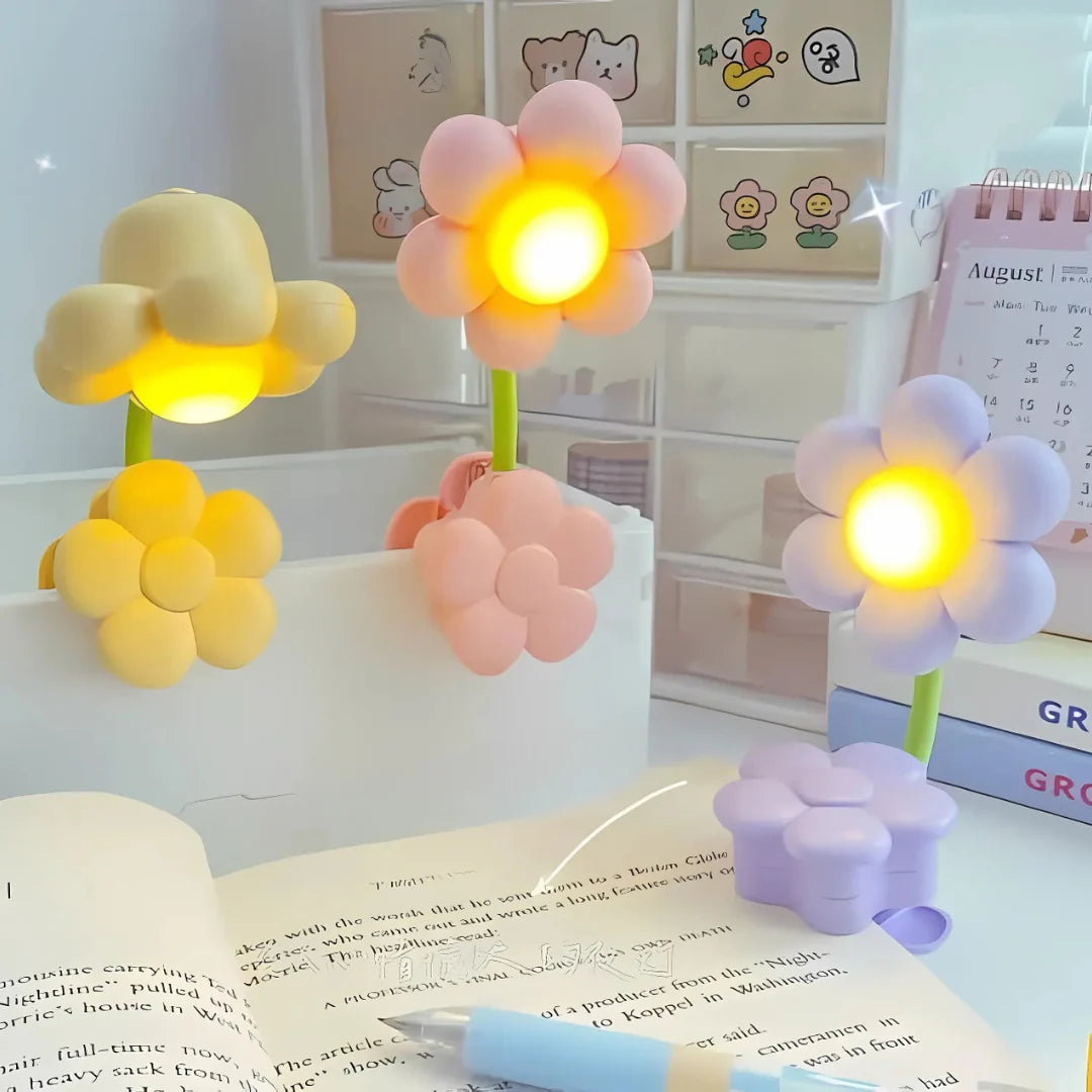 Floral Clip on Reading Lamp