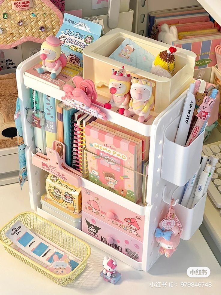 3-Tier Kawaii Desktop Storage Rack – Crazily Kawaii