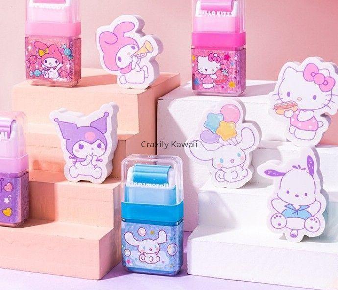 Sanrio Roller and Character Eraser Set