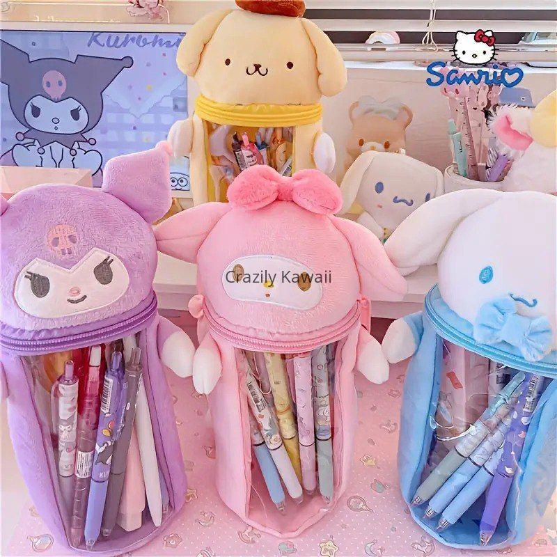 Sanrio Plush Transparent Pencil Case