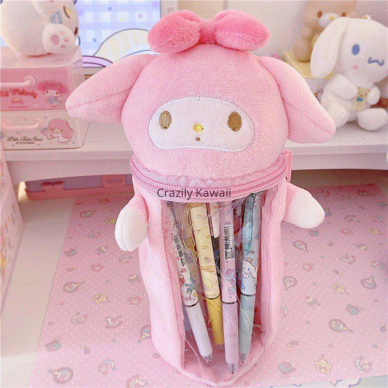 Sanrio Plush Transparent Pencil Case