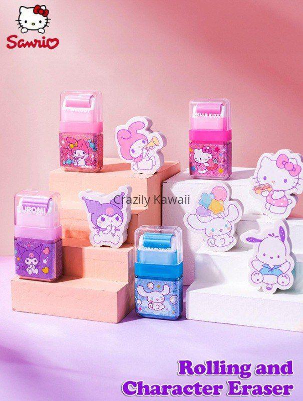 Sanrio Roller and Character Eraser Set