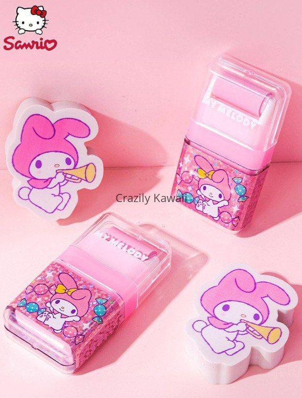 Sanrio Roller and Character Eraser Set