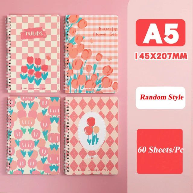 Tulip/Floral Notebook Sets – Crazily Kawaii