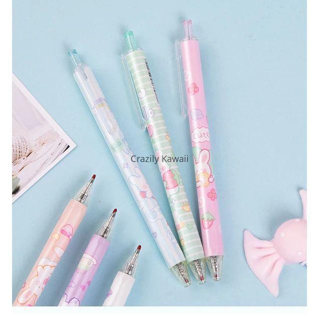 Kawaii Bunny Retractable Pen Set