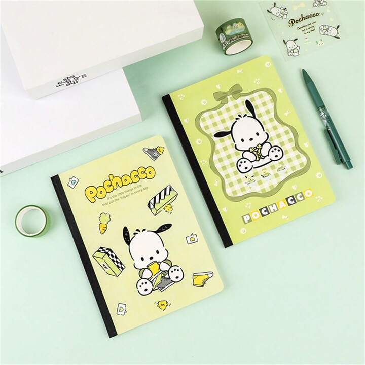 Pochacco Cute Student Journal Notebook - Set Of 2