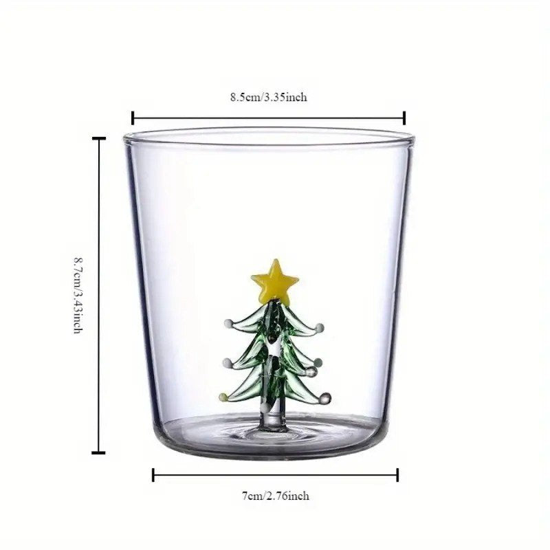 Kawaii Borosilicate Glass Christmas Tree Cup - Only Preorder