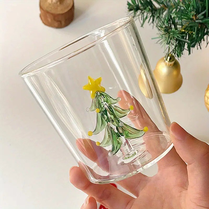 Kawaii Borosilicate Glass Christmas Tree Cup - Only Preorder