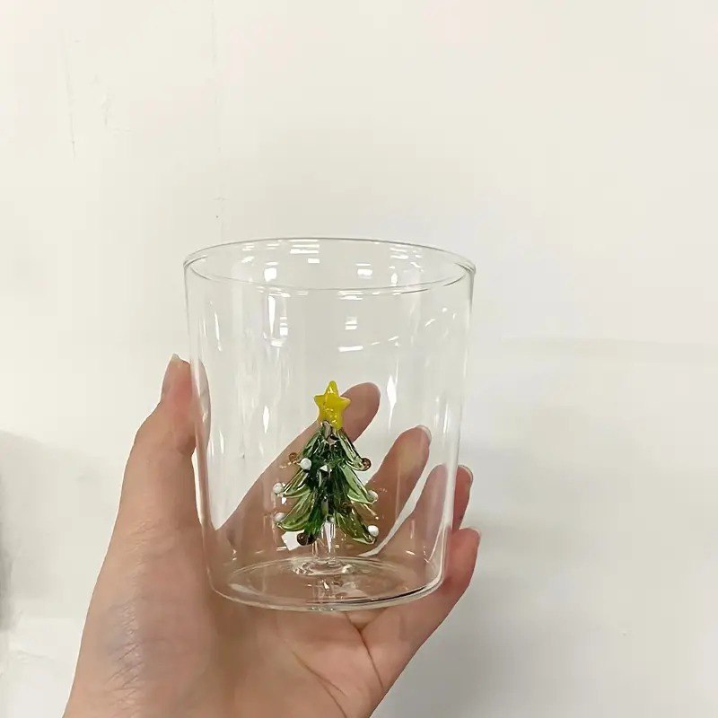 Kawaii Borosilicate Glass Christmas Tree Cup - Only Preorder