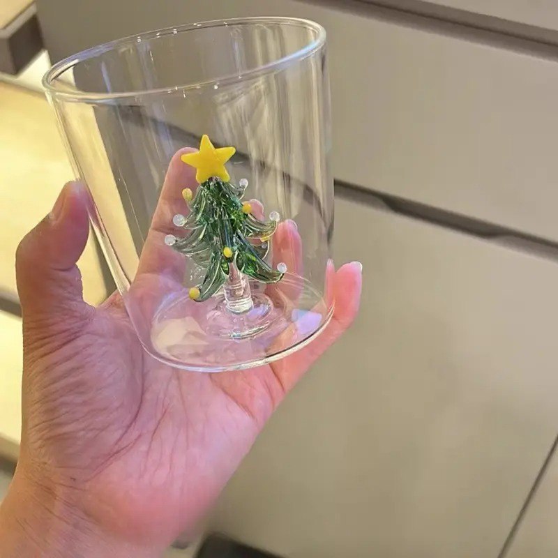 Kawaii Borosilicate Glass Christmas Tree Cup - Only Preorder