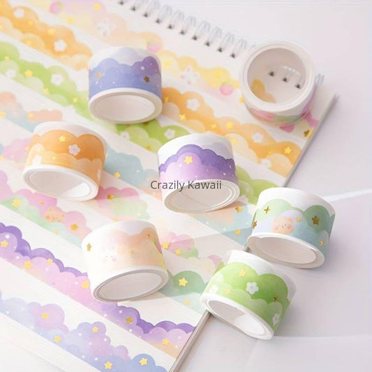 Cloud Wave Tape Stickers