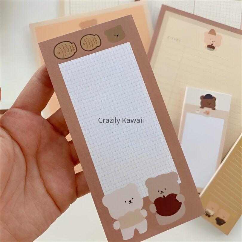 Cute Cartoon Bear Memo Notes