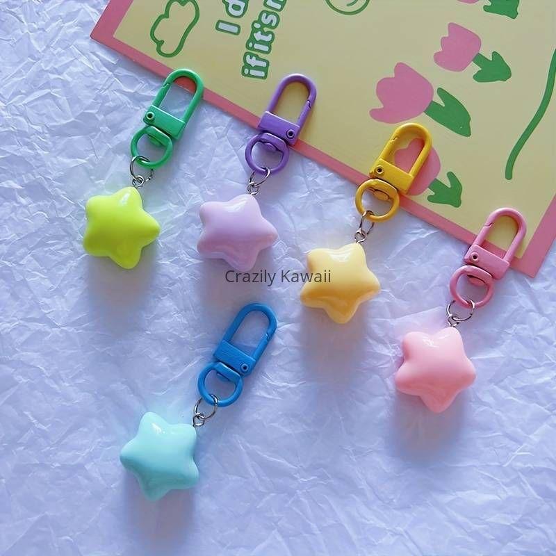 Cute Cartoon Star Shaped Keychain