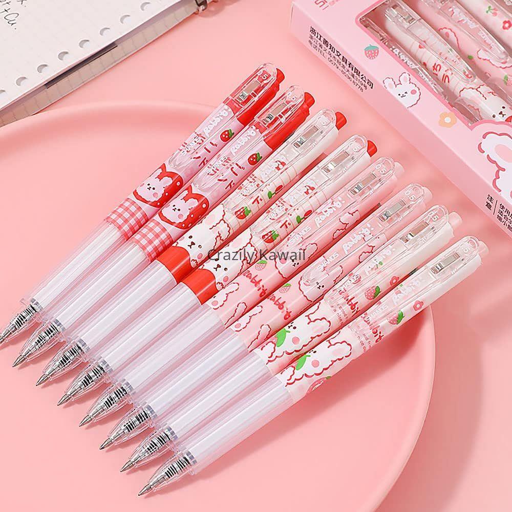 Kawaii Strawberry Rabbit  Clip Pen