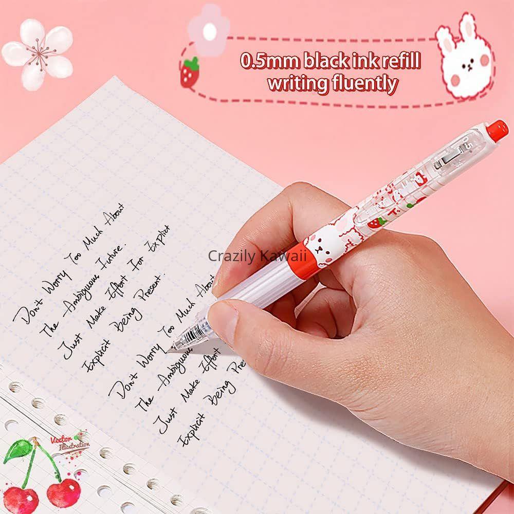 Kawaii Strawberry Rabbit  Clip Pen