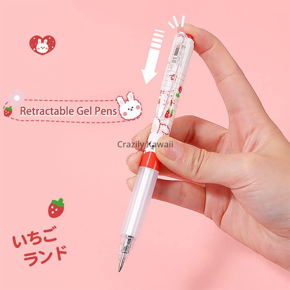 Kawaii Strawberry Rabbit  Clip Pen