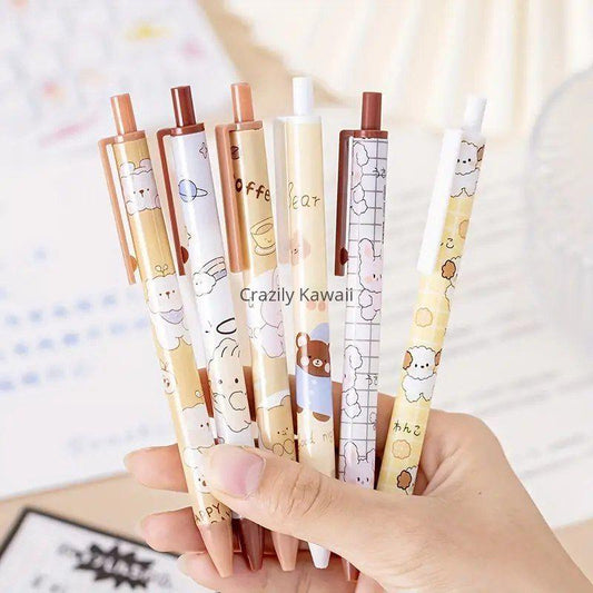 Kawaii Coffee Bear Pen Set