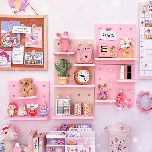 Kawaii Peg Board Wall Organizer