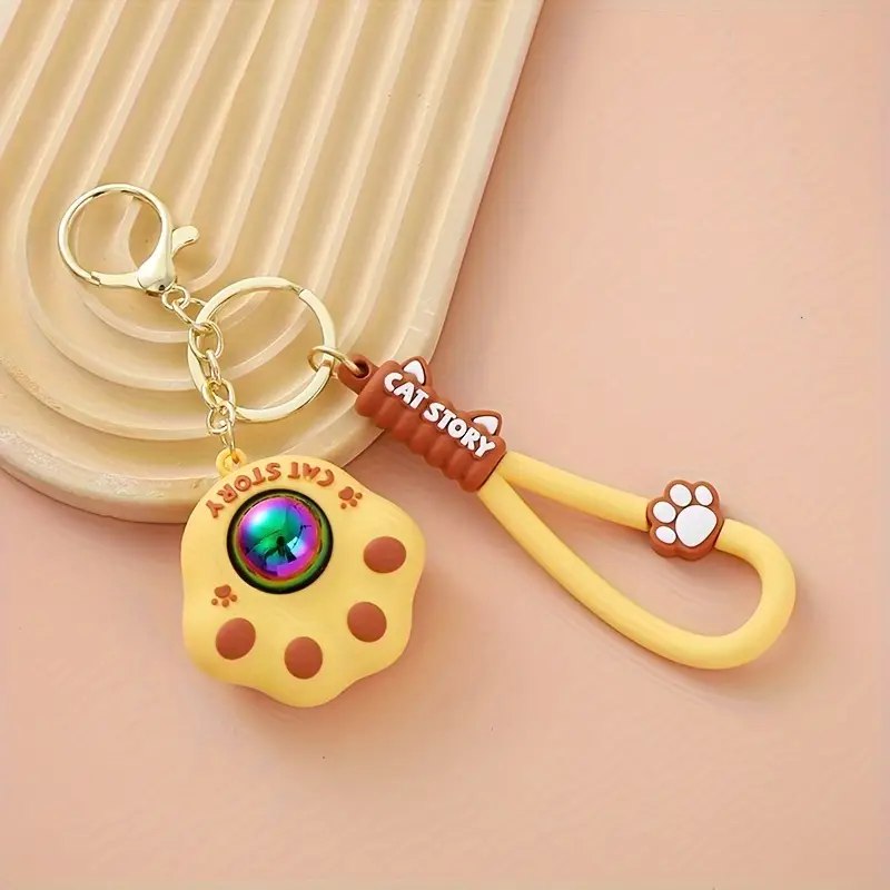 Paw Rainbow Lamp Keychain