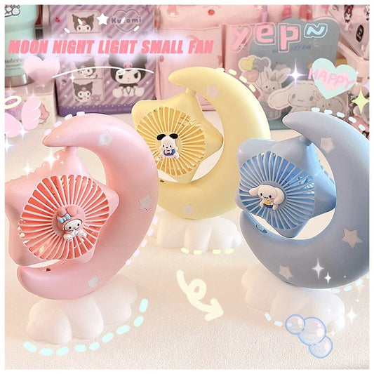 Sanrio Moon Star Lamp with Fan