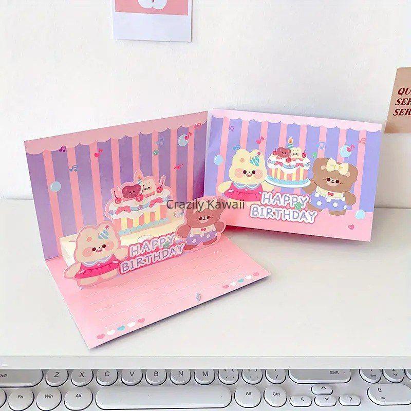 Kawaii Cartoon Birthday Greeting Card