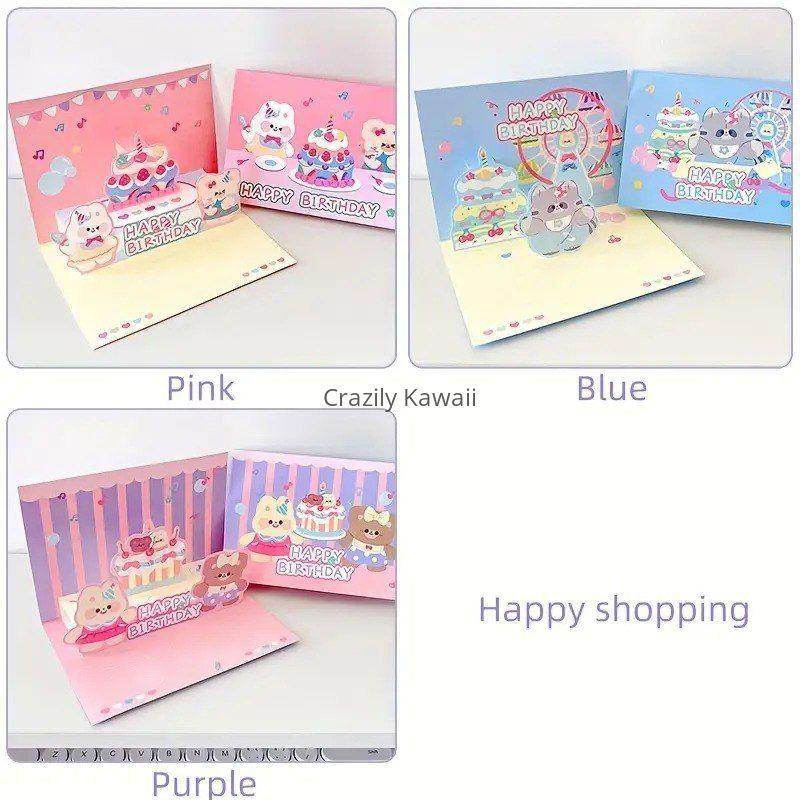 Kawaii Cartoon Birthday Greeting Card