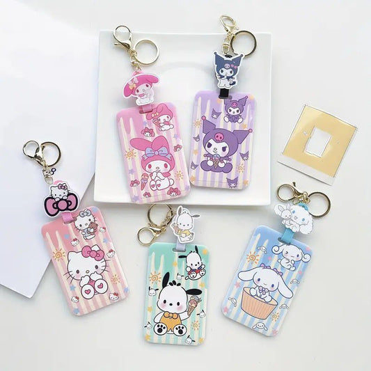 Sanrio Retractable ID Badge Holder Keychain