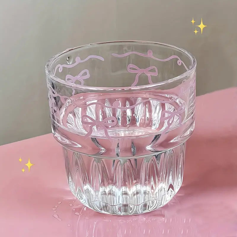 Coquette Bow Glass Tumbler - Set of 2