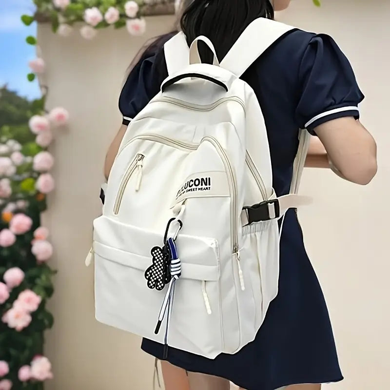 Korean Japanese White Backpack