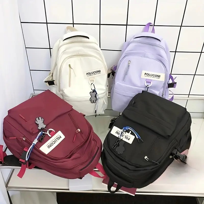 Korean Japanese White Backpack